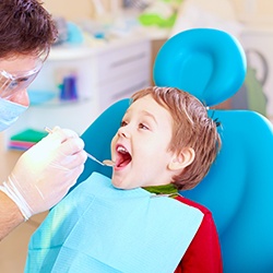 Child in dental chair