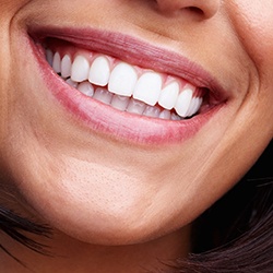 Closeup of healthy teeth and gums