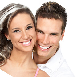 couple with white teeth